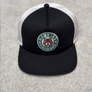 Nike Stranger Things Hawkins High School Black and White Trucker Cap
